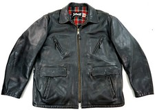 SCHOTT 685 US Vintage Barnstormer Mantel Lederjacke Schwarz 58 XL-XXL