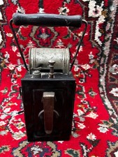 TOP alte Eisenbahnerlampe Lampe Eisenbahn Frankfurt am Main WK2 schwarz Sammler 