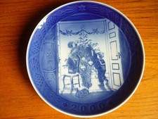 Teller Royal Copenhagen 2000 Trimming the tree Sammelteller ca. 18,0 cm TOP