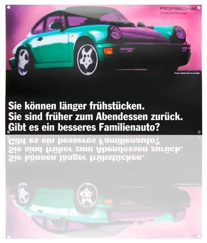 Porsche classic emailleschild - porsche,