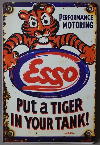Blechschild esso der tiger - esso,