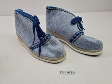Hausschuhe Fliz alt DDR blau größe 37 Schnürsenkel blau #2311630