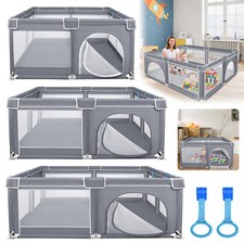 Laufstall Baby Laufgitter Schutzgitter Absperrgitter mit Einstieg Krabbelgitter*