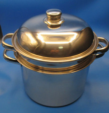 Pastatopf, Gemüsetopf 7 Liter mit 2 Einsätzen, Reistopf, Kartoffeltopf