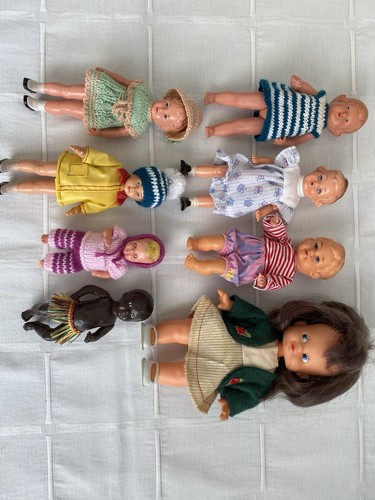 Vintage puppen samlung - puppen,