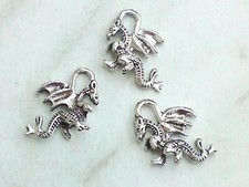5x Anhänger *Drache 20x16mm Charms Drachen Schmuck Deko Armband Kette Basteln