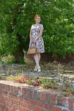 Kleid dress Rockabilly Petticoat Rose Rosen Floral Blumen 50er True VINTAGE 50´s