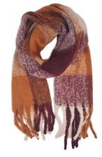 Damen Karo Strickschal mit