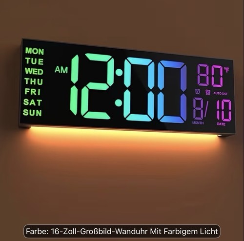 Led digitale wanduhr großes - wanduhr,