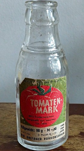 Ddr glasflasche tomaten - ddr, „tomaten