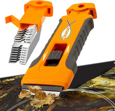 Glasschaber Herdkratzer Mit 15 Ersatzklingen Im Griff, Küchenschaber Scraper 