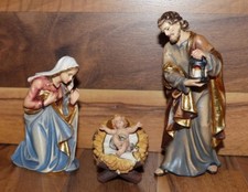 Krippenfiguren Kostner Krippe - Heilige Familie 16 cm - Holz geschnitzt - Neu