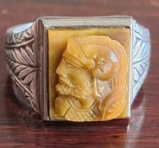 Art Deco Kamee Ring, 835er