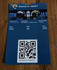 Sammler Used Ticket NFL Broncos - Jaguars 30.10.2022 Wembley London Ausdruck