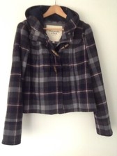 Dufflecoat/Jacke Gr.M dunkelblau von Abercrombie&Fitch mit Kapuze