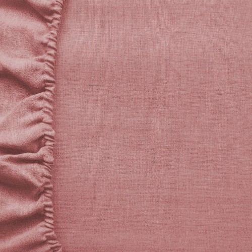 Leinen spannbettlaken rosé - leinen,