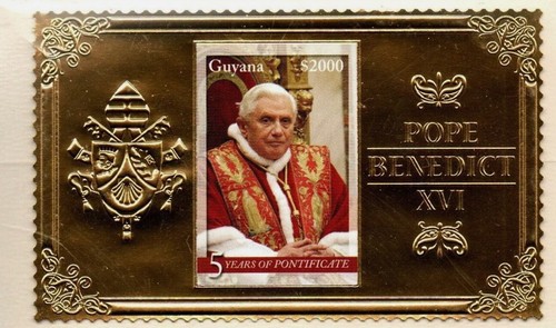 Papst benedikt xvi goldmarke - benedikt,