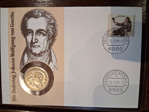 1982 goethe im numisbrief - dm,