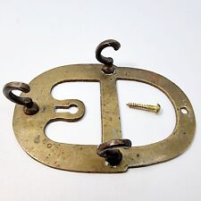 AUTOSCHLÜSSEL AUFHÄNGER VORHÄNGESCHLOSS DESIGN 41/2" HOCH 3" BREIT VINTAGE ORIGINAL MASSIV MESSING