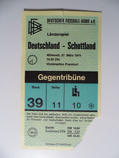 Deutschland-Schottland 1974 DFB Länderspiel Ticket Eintrittskarte Frankfurt 1549