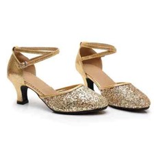 Damen Pailletten Stoff Gr