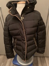 Zara Basic Damen Daunen Stepp Winter Jacke schwarz Gr. L Kapuze