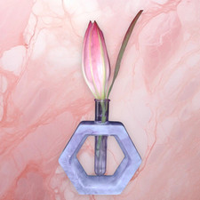 Reagenzglas Vase Sechseckfuß