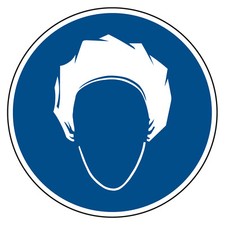 Gebotszeichen "Kopfhaube
