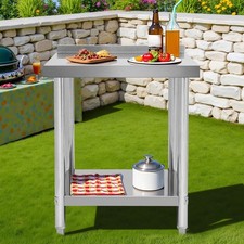 Edelstahltisch Arbeitstisch Gastro Tisch Arbeitsplatte Küchentisch 60x60x80cm