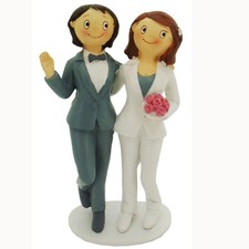 Tortenfigur Hochzeitstorte Tortenaufsatz Frauen lesbisch Brautpaar 18cm