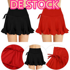 DE!Damen Ballettrock Latein Tanz Rock Hohe Taille Kurz Mini Rock Faltenrock