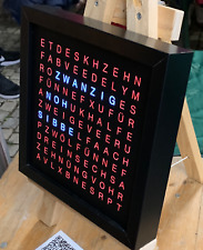 Kölsche Uhr 25cm x 25 cm - Standuhr - Uhzeit in Text - Wanduhr RGB LEDs