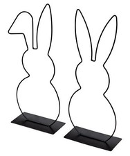 2er Set Hase Aufsteller Metall