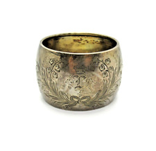 JUGENDSTIL Prunk Serviettenring 800 Silber GEBRÜDER KÖBERLIN ~1910 Adelswappen