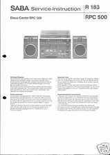 Saba Original Service Manual für Disco-Center RPC 500