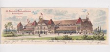 Hannover, Deutsches Bundesschießen 1903, alte Litho-Klapp-AK, Nachporto