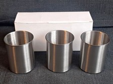 3 Edelstahl Dosen für Brenngel Bio Ethanol Ethanolkamin Kamin NEU!