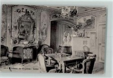 10137381 - Inneneinrichtung - Chateau de Gruyeres - Salon Motiv Schweiz 1920