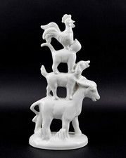 9942390-d Porzellan Figur "Bremer Stadtmusikanten" weiß Wagner&Apel H23cm