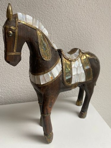 Holzpferd antik vintage feng - vintage,