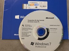 Microsoft Windows 7 Professional mit SP1, Deutsch, 64 Bit