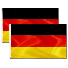 Fahne 2er Set Baumwolle wetterfest Flagge 150x90 cm