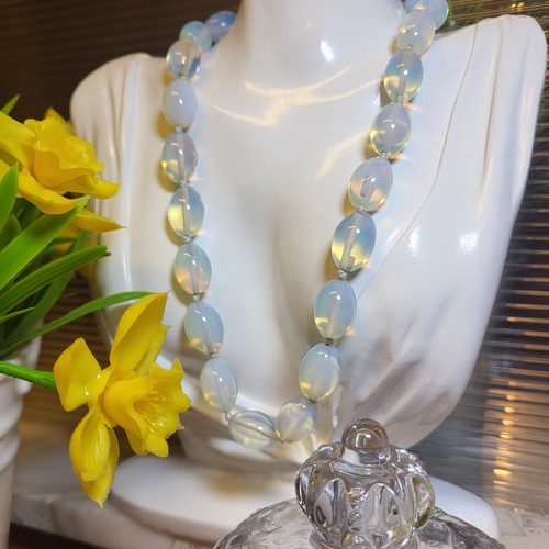 Kette collier opalglas - collier, -opalglas