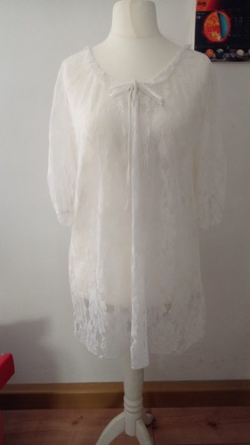 Weiße spitzen bluse - bluse,, damen