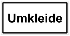 Aufkleber Hinweis "Umkleide"