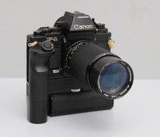 Canon New F-1 + Soligor MC Zoom+Macro 80-200mm 1:4.5 AE Motor Drive FN Akkupack