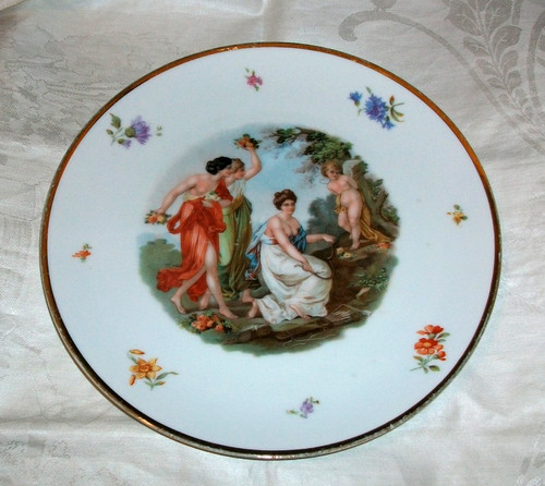 Wandteller nymphen engel - m.nymphen, u.engel