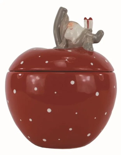 Keramikdose apfel mit wichtel - mit,