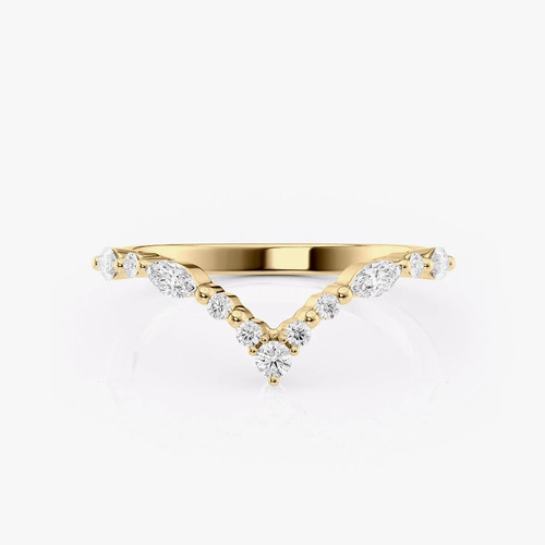 Diamant ehering gold - gold, lab