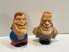 Spitting Image 1995 Gum GmbH 2 x Figur David Hasselhoff/Arnold Schwarzenegger